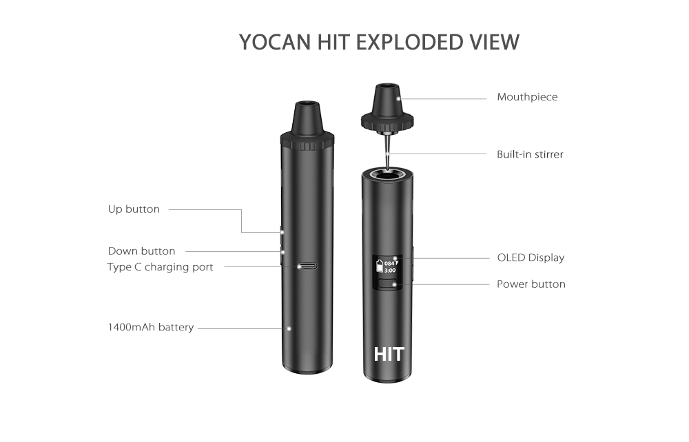 Yocan Hit-Kit de vaporisateur  - Vaping Area avis et prix