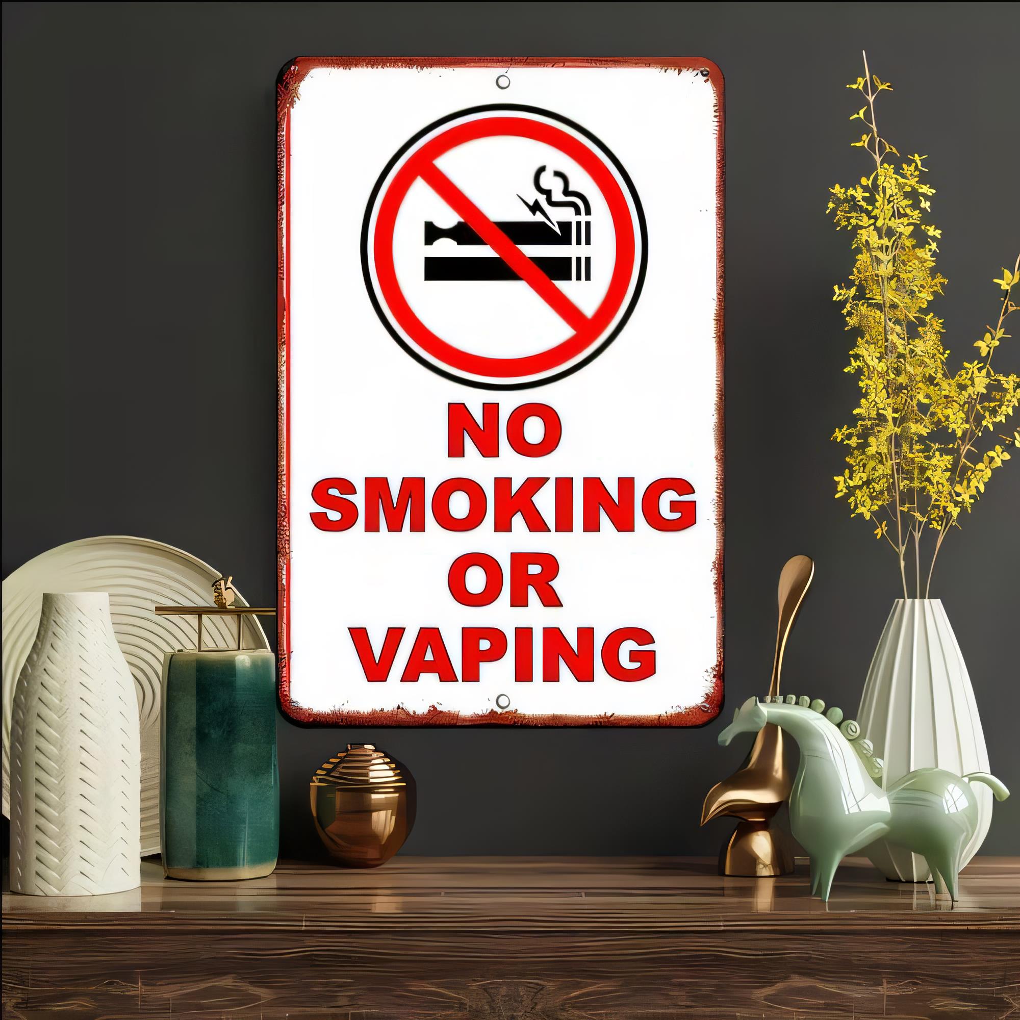 Plaque en métal vintage « Inte - Vaping Area avis et prix